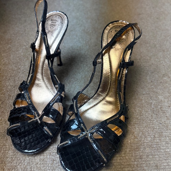 Rodo black strappy sandal - Picture 2 of 4